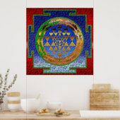 Sri Yantra Poster (Küche)