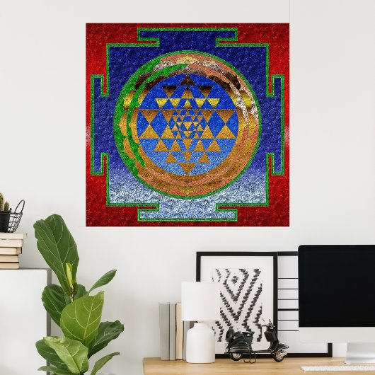 Sri Yantra Poster (Heimbüro)