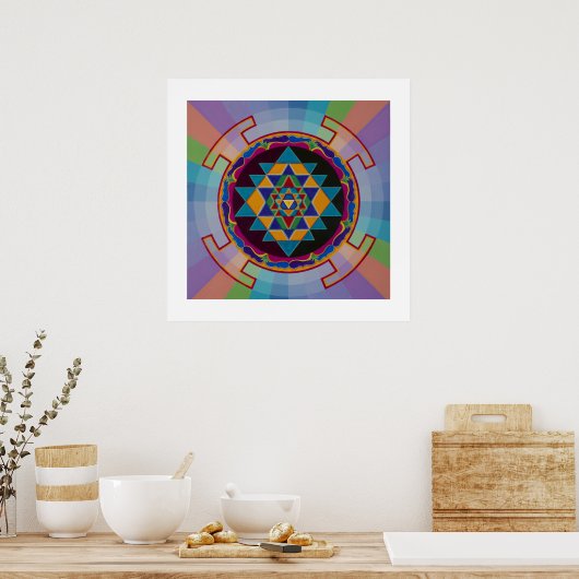 Sri Yantra Poster (Küche)