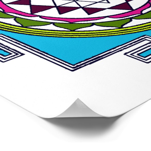 Sri Yantra Print Poster (Ecke)