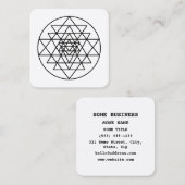 Sri Yantra Quadratische Visitenkarte (Vorne/Hinten)