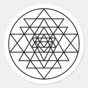 Sri Yantra Runder Aufkleber