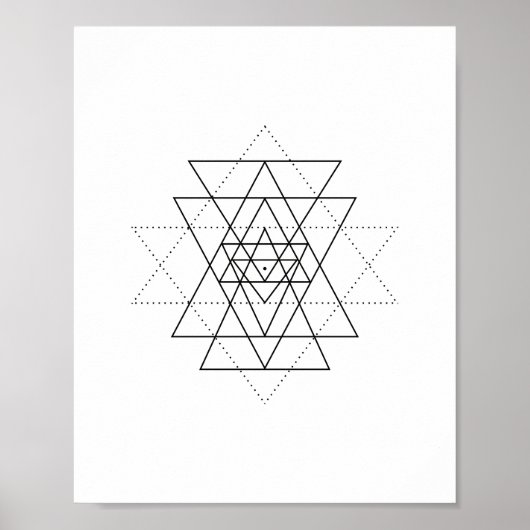 Sri Yantra Sacred Geometred Wall Art Poster (Vorne)