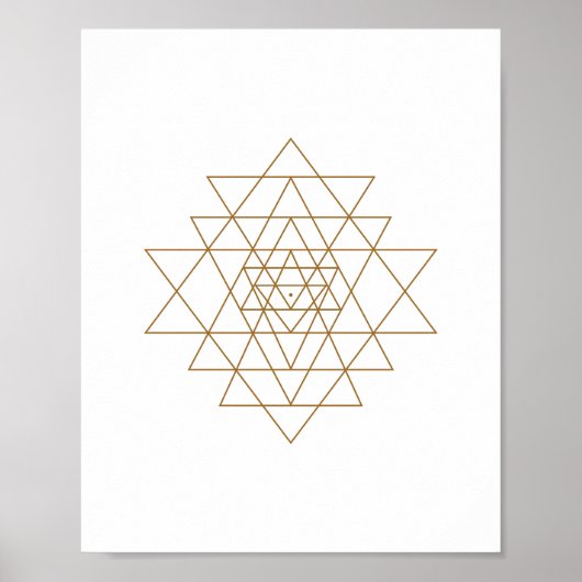 Sri Yantra Sacred Geometry Wall Art Poster (Vorne)