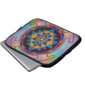 Sri Yantra Schoss-Spitzen-Hülse Laptopschutzhülle (Vorne Knopf)