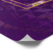 Sri Yantra / Sri Chakra Amethyst und Gold Poster (Ecke)