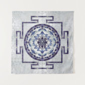 Sri Yantra/Sri Chakra Edelstein und Perle Wandteppich (Vorderseite)
