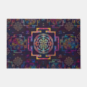 Sri Yantra/Sri Chakra in der Farbe Fußmatte (Vorderseite)