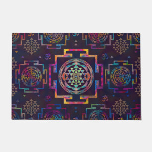 Sri Yantra/Sri Chakra in der Farbe Fußmatte
