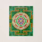 Sri Yantra/Sri Chakra in der Farbe Puzzle (Vertikal)