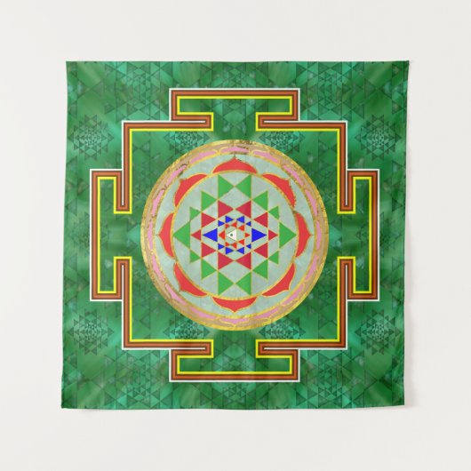 Sri Yantra/Sri Chakra in der Farbe Wandteppich (Vorderseite (Horizontal))