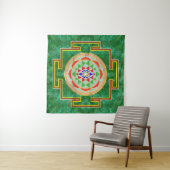 Sri Yantra/Sri Chakra in der Farbe Wandteppich (Beispiel (Horizontal))