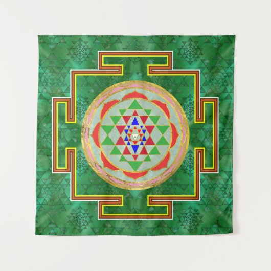 Sri Yantra/Sri Chakra in der Farbe Wandteppich (Vorderseite)