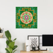 Sri Yantra / Sri Chakra in Farbe Poster (Heimbüro)