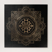 Sri Yantra / Sri Chakra in Goldlotus Puzzle (Horizontal)