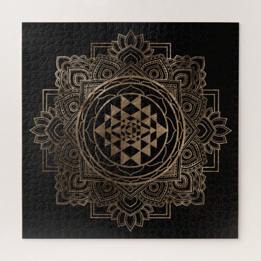 Sri Yantra / Sri Chakra in Goldlotus Puzzle (Horizontal)