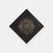 Sri Yantra / Sri Chakra in Goldlotus Serviette (Ecke)