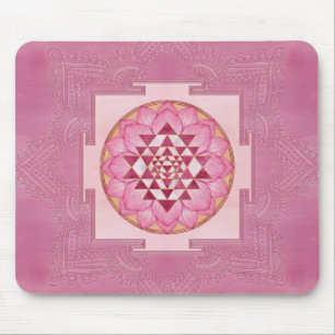 Sri Yantra / Sri Chakra in Lotus Mousepad