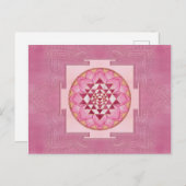 Sri Yantra / Sri Chakra in lotus Postkarte (Vorne/Hinten)