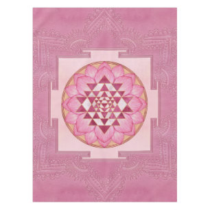 Sri Yantra / Sri Chakra in Lotus Tischdecke