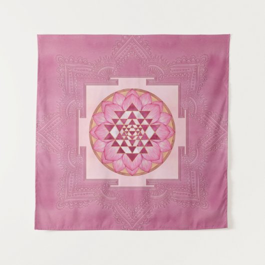 Sri Yantra / Sri Chakra in lotus Wandteppich (Vorderseite)
