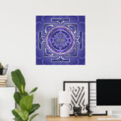 Sri Yantra / Sri Chakra Lila und Silver Poster (Heimbüro)