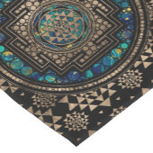 Sri Yantra/Sri Chakra Marmor und Gold Kurzer Tischläufer (Ecke)