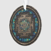 Sri Yantra/Sri Chakra Marmor und Gold Ornament (Vorderseite)