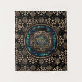 Sri Yantra/Sri Chakra Marmor und Gold Wandteppich (Vorderseite)