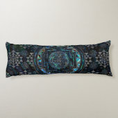 Sri Yantra/Sri Chakra Ohrschnecken-Muschel und Seitenschläferkissen (Rückseite)