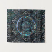 Sri Yantra/Sri Chakra Ohrschnecken-Muschel und Wandteppich (Vorderseite (Horizontal))