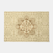 Sri Yantra/Sri Chakra Pastell-Gold Fußmatte (Vorderseite)