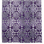 Sri Yantra / Sri Chakra Pattern - Pearl Amethyst Duschvorhang (Vorderseite)