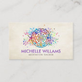 Sri Yantra / Sri Chakra Wasserfarbe Visitenkarte (Vorderseite)