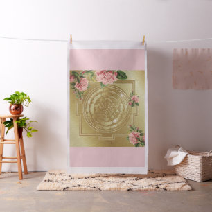 SRI YANTRA und der Anteil der Rose - Gewebe Stoff
