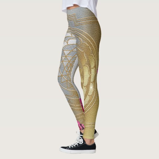 Sri Yantra und der Anteil der Rose II - Leggings (Links)