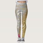 Sri Yantra und der Anteil der Rose II - Leggings (Vorderseite)