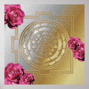 SRI YANTRA und der Anteil der Rose II - Poster