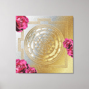 SRI YANTRA und der Scent of Rose II - CanvasPrint Leinwanddruck