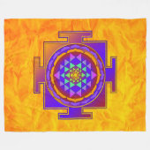 SRI YANTRA voll gefärbt + Ihre Ideen Fleecedecke (Vorderseite (Horizontal))