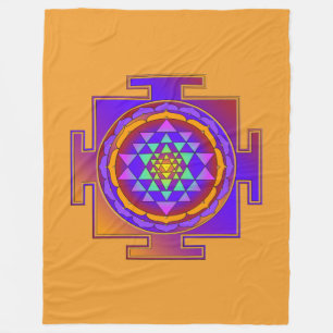 SRI YANTRA voll gefärbt + Ihre Ideen Fleecedecke