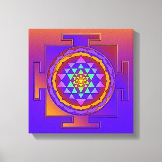 SRI YANTRA voll gefärbt + Ihre Ideen Leinwanddruck (Vorderseite)