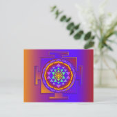 SRI YANTRA voll gefärbt + Ihre Ideen Postkarte (Stehend Vorderseite)