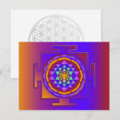 SRI YANTRA voll gefärbt + Ihre Ideen Postkarte (Vorne/Hinten)