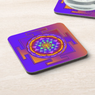 SRI YANTRA voll gefärbt + Ihre Ideen Untersetzer
