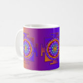 SRI YANTRA Vollfarbe + Ihre Ideen Kaffeetasse (Vorderseite Links)