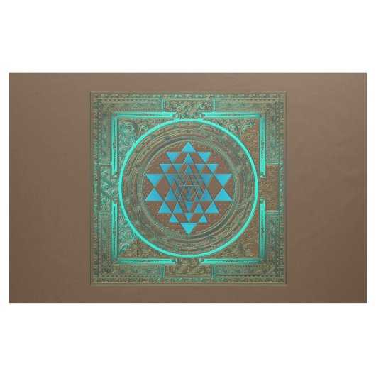 Sri Yantra Wasser-Glühen - Gewebe Stoff (Yard (91,4 cm))