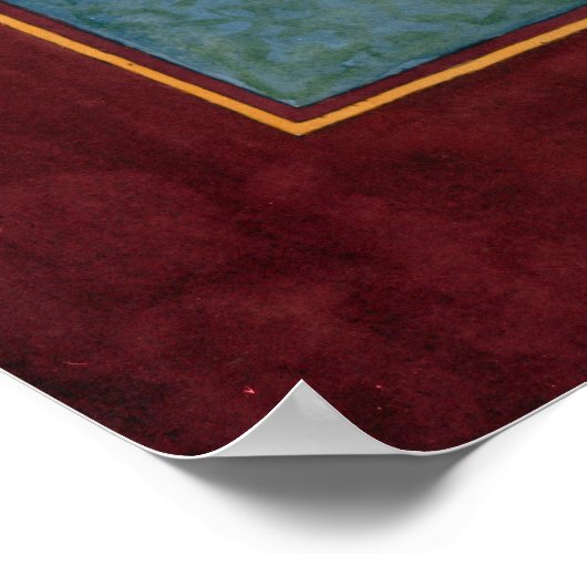 Sri Yantra-Wasserfarbe Poster (Ecke)