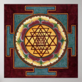 Sri Yantra-Wasserfarbe Poster (Vorne)