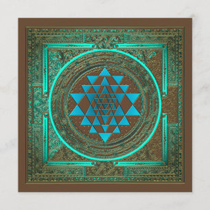 Sri Yantra Water Glow - Einladungskarte Einladung